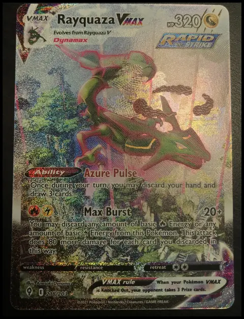 Rayquaza VMAX card, TCGAI Score 9.0