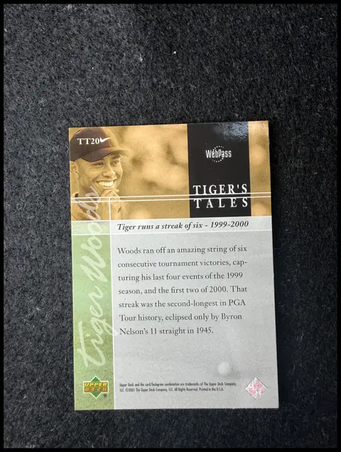 Back of Tiger Woods