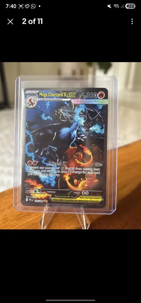 Mega Charizard X ex card, TCGAI Score 9.0