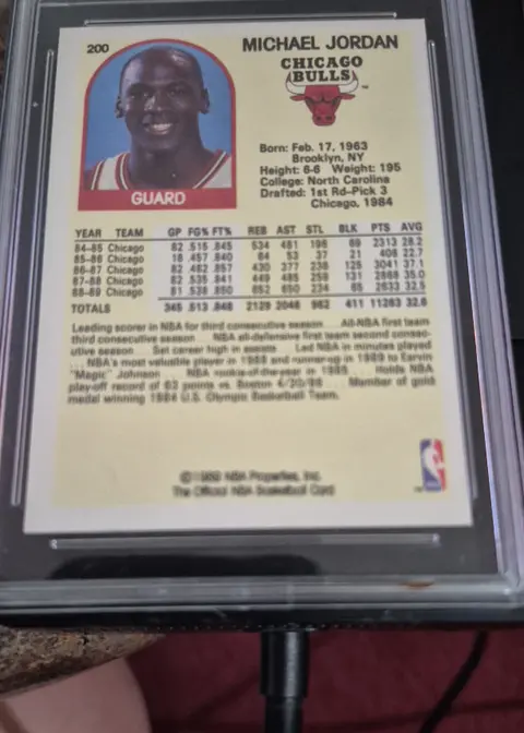 Back of Michael Jordan