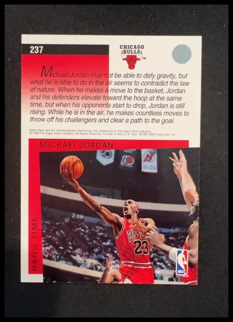 Back of Michael Jordan