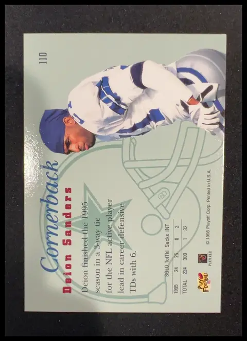 Back of Deion Sanders