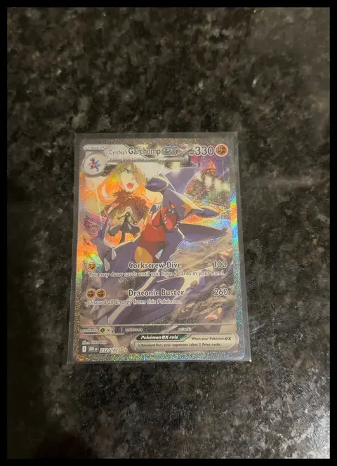 Cynthia's Garchomp ex card, TCGAI Score 9.0