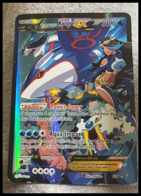 Team Aqua's Kyogre EX card, TCGAI Score 6.0