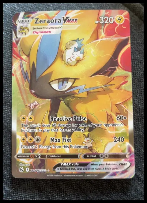 Zeraora VMAX card, TCGAI Score 9.0