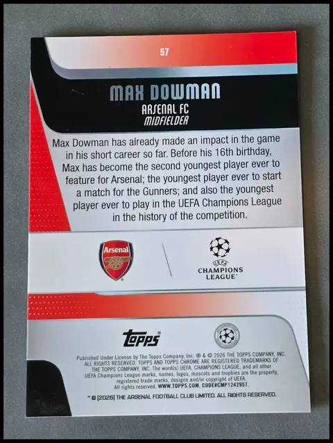 Back of Max Dowman