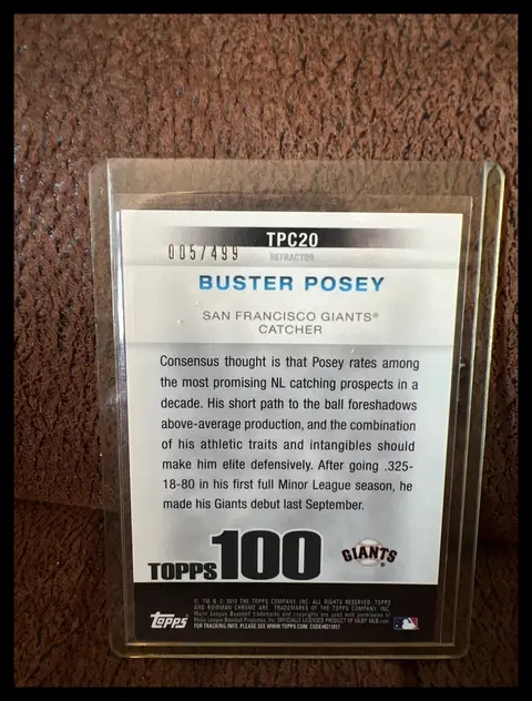 Back of Buster Posey