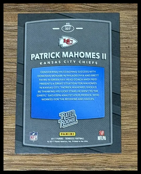 Back of Patrick Mahomes II