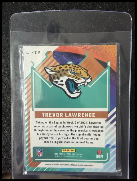 Back of Trevor Lawrence