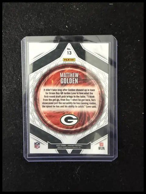 Back of Matthew Golden