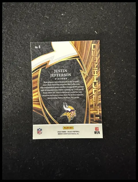 Back of Justin Jefferson