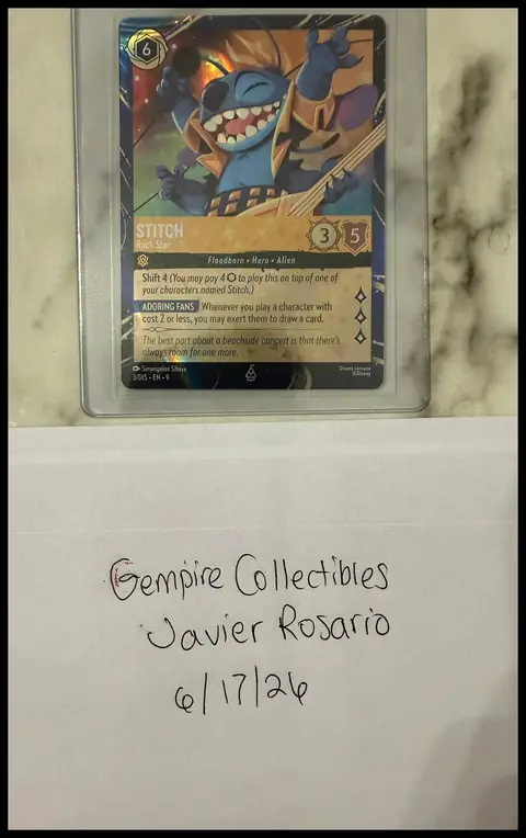 Stitch Rock Star card, TCGAI Score 7.0