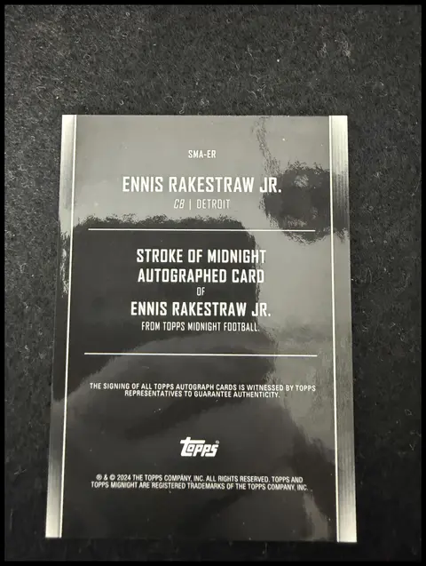 Back of Ennis Rakestraw Jr.