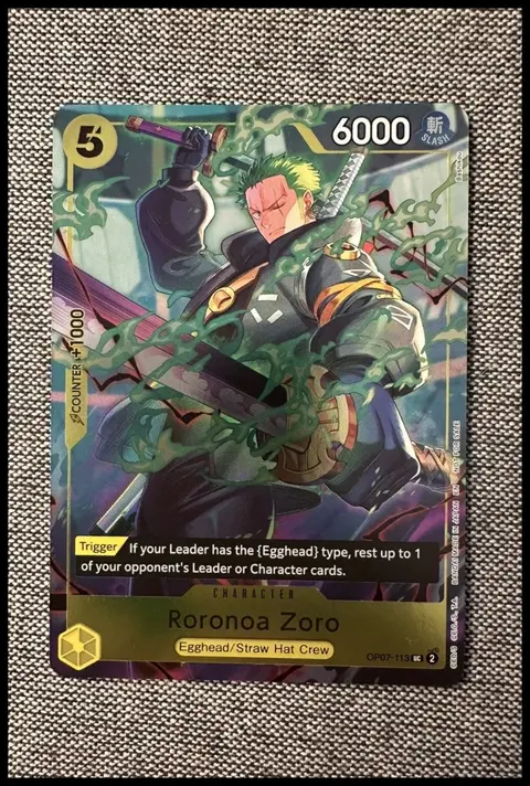 Roronoa Zoro card, TCGAI Score 9.5