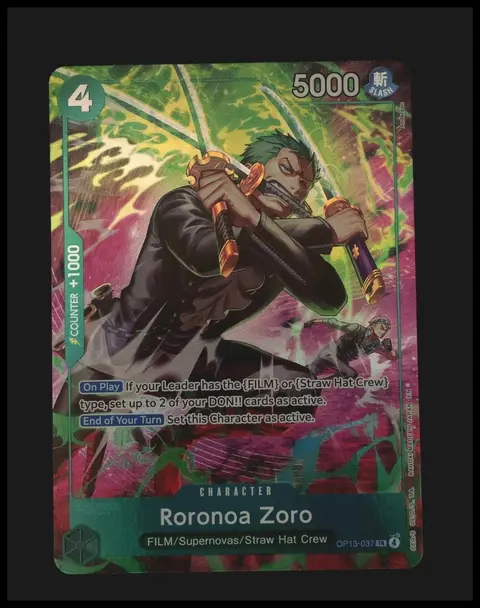 Roronoa Zoro card, TCGAI Score 9.0