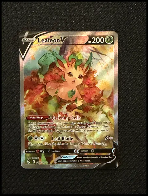 Leafeon V card, TCGAI Score 9.5
