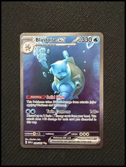 Blastoise ex card, TCGAI Score 9.0