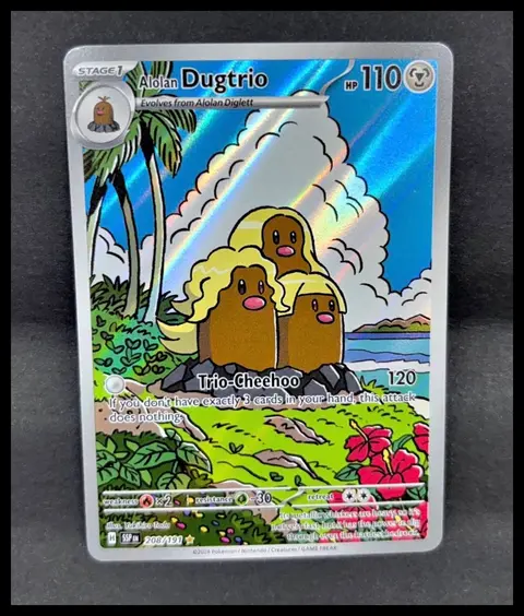 Alolan Dugtrio card, TCGAI Score 9.0