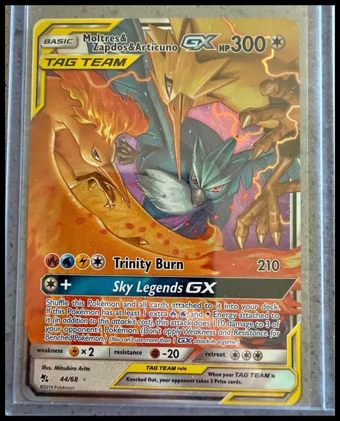 Moltres & Zapdos & Articuno card, TCGAI Score 8.0