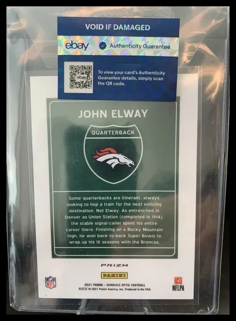 Back of John Elway