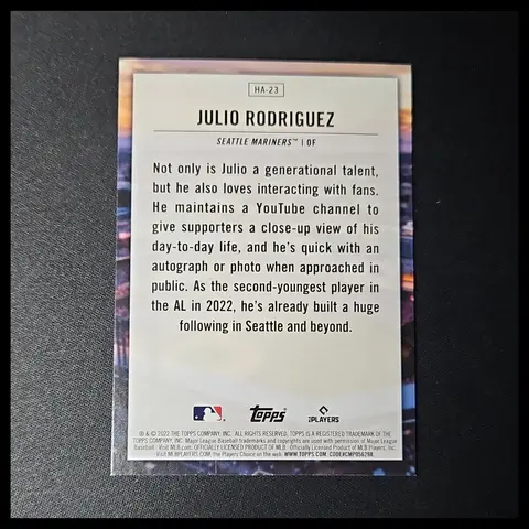 Back of Julio Rodriguez