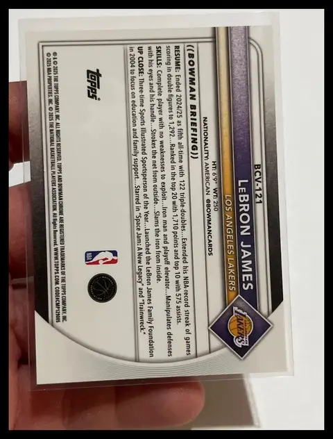 Back of LEBRON JAMES