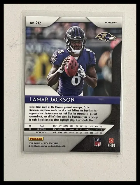Back of Lamar Jackson