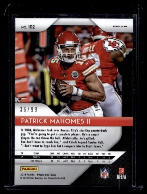 Back of Patrick Mahomes II