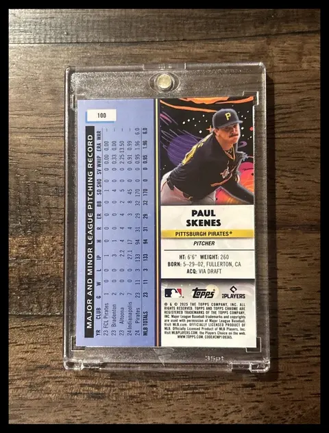 Back of Paul Skenes