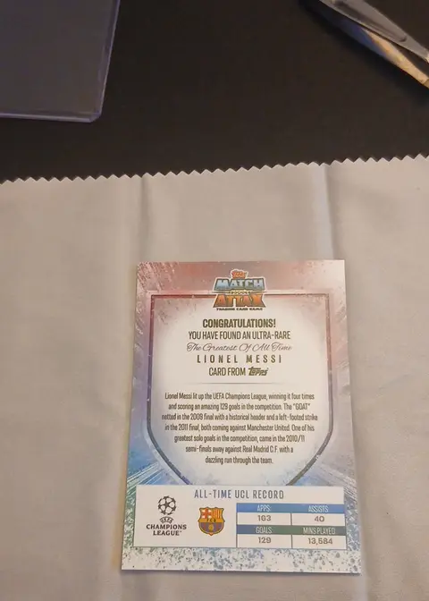 Back of Lionel Messi