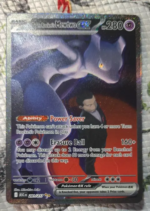 Team Rocket's Mewtwo ex card, TCGAI Score 9.0