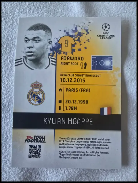 Back of KYLIAN MBAPPÉ