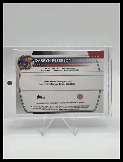 Back of Darryn Peterson