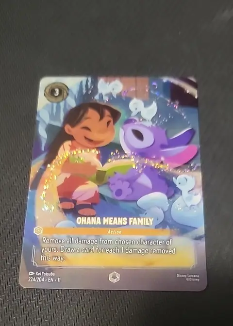 Ohana Means Family card, TCGAI Score 9.5