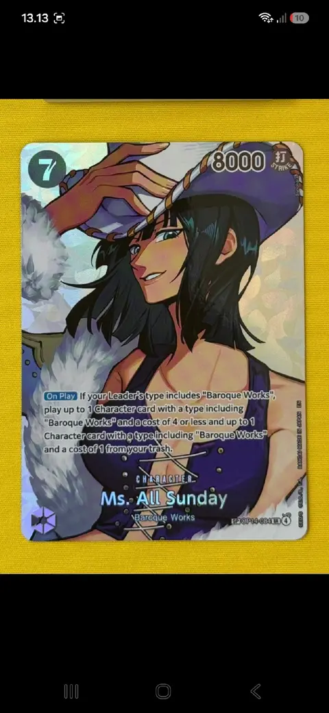 Ms. All Sunday card, TCGAI Score 9.5