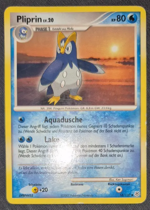 Prinplup card, TCGAI Score 6.0