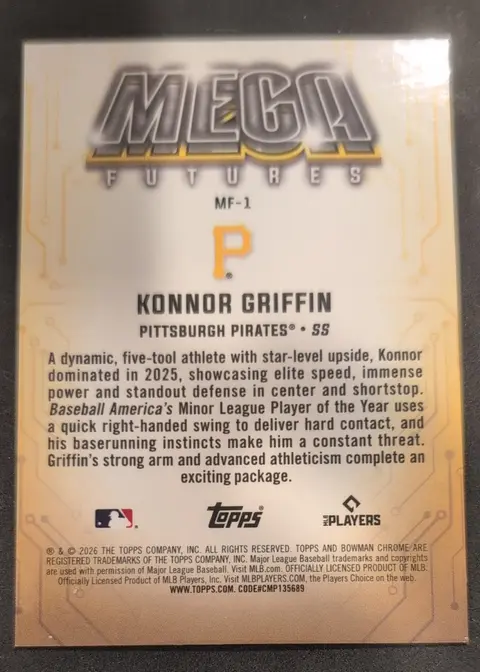 Back of Konnor Griffin