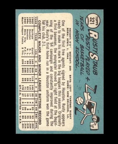 Back of Rusty Staub