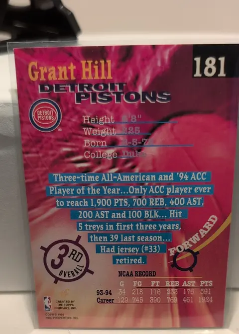 Back of Grant Hill