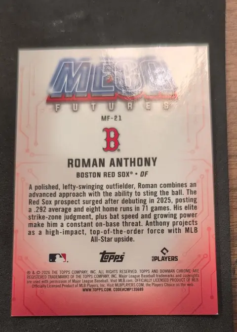 Back of Roman Anthony