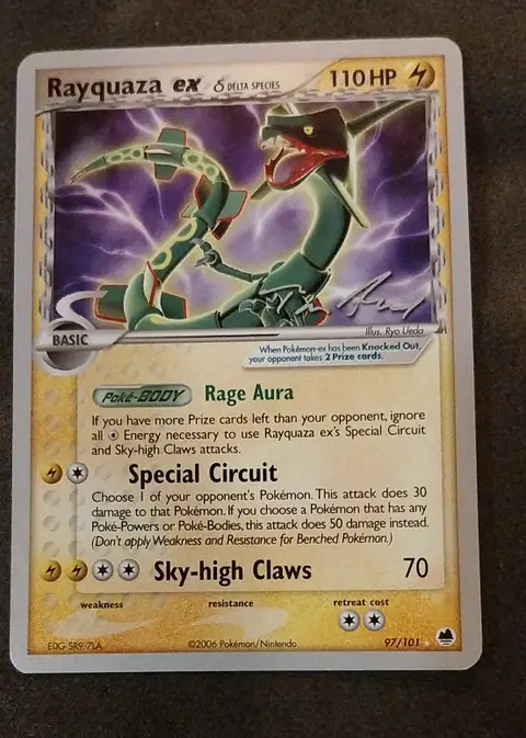 Rayquaza ex card, TCGAI Score 7.0