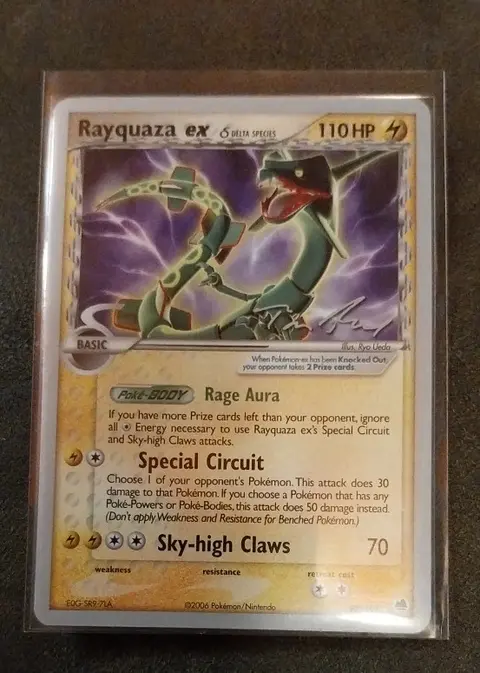 Rayquaza ex card, TCGAI Score 8.5