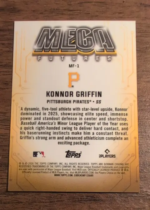 Back of Konnor Griffin