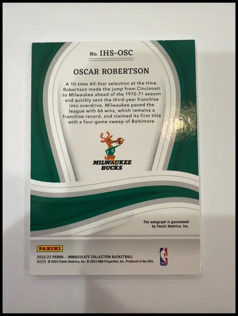 Back of OSCAR ROBERTSON