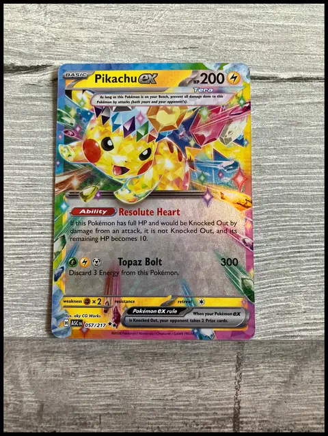 Pikachu ex card, TCGAI Score 9.0